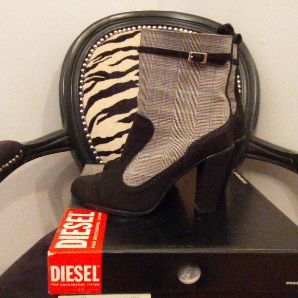 Diesel Saarema suede and fabric boots: when business and country mix! - Picture 1 of 7